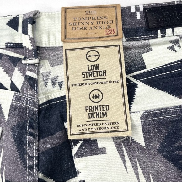 Polo Ralph Lauren Tompkins Skinny Aztec Navajo Print Jeans Sz 28 - Picture 9 of 12